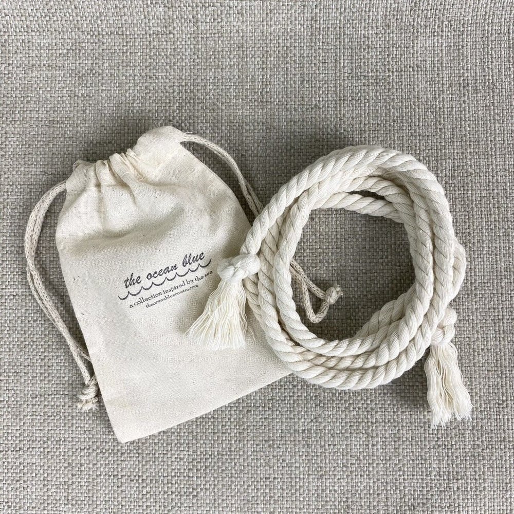 Nautical Rope Belt Boho Knotted Ends Simple - Picture 2 of 6